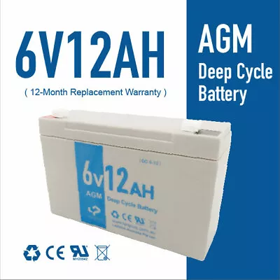 NEW 6V 12AH SLA Battery UPS Solar Power Scooter Ride On Toy> 7ah 4.5ah 4ah 5ah • $29